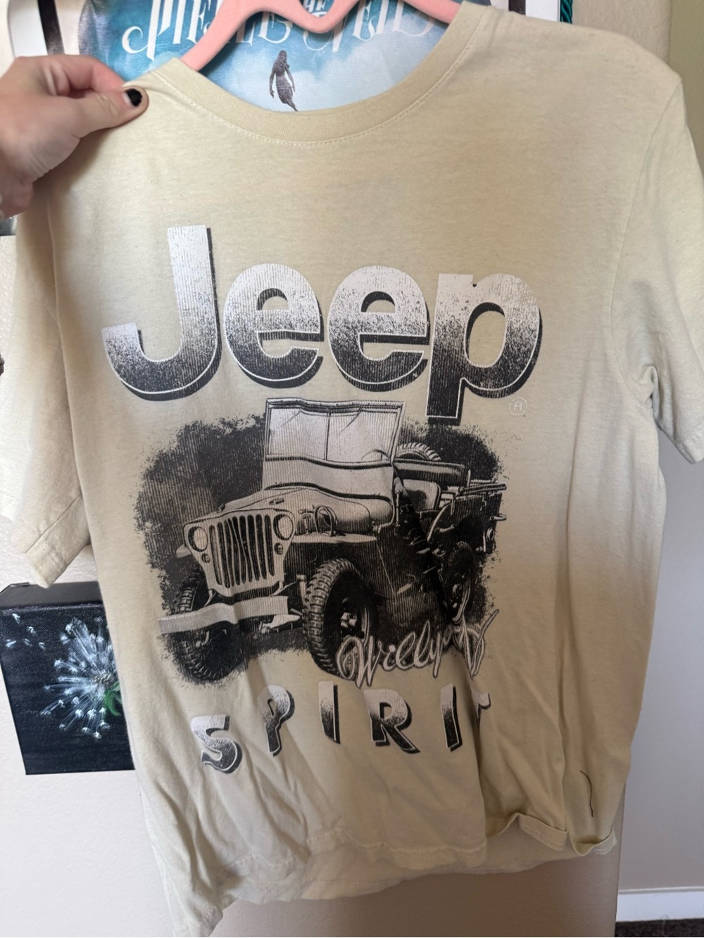 Jeep Beige Graphic T‑Shirt - WILLYS Spirit